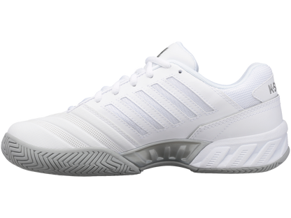 K-Swiss Womens Bigshot 4 AC Tennis Shoes - White/Silver - US 7.5