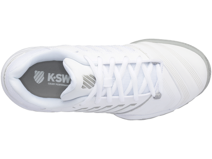 K-Swiss Womens Bigshot 4 AC Tennis Shoes - White/Silver - US 7.5