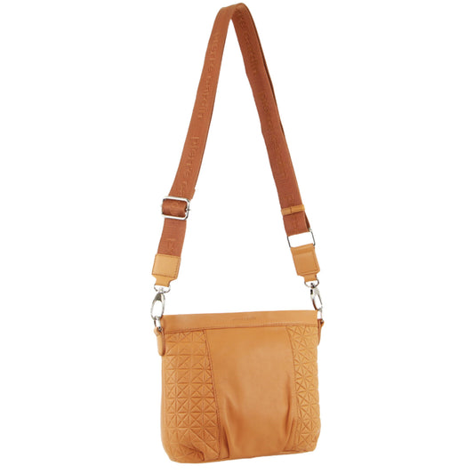 Pierre Cardin Leather Crossbody Bag w/ Shoulder Strap in Apricot