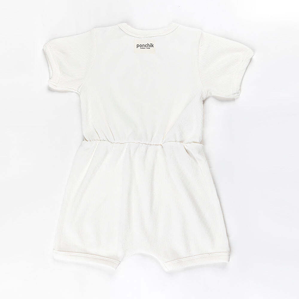 Ponchik Babies + Kids - Ribbed Cotton Romper - Daisy - 12-18 months