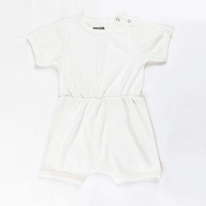 Ponchik Babies + Kids - Ribbed Cotton Romper - Daisy - 3-6 months