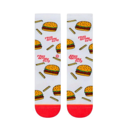 Stance Everyday Light French Fries Before Guys Chips Burger Socks Crew  - M