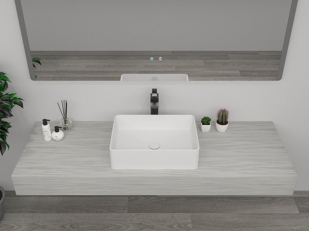 Rectangle Cast stone - Solid Surface Basin 600mm