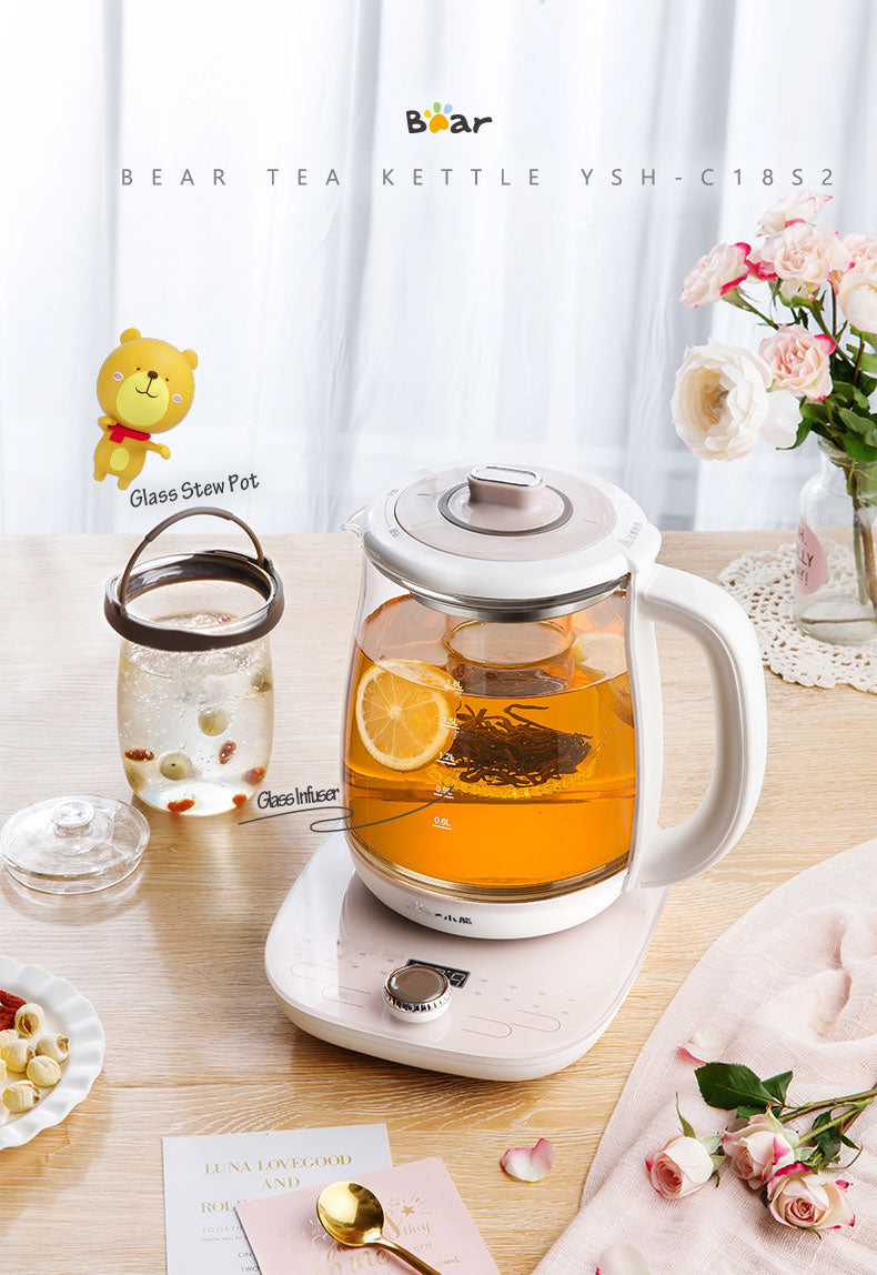 BEAR Tea Glass Kettle Health Pot 1.8L YSH-C18S2