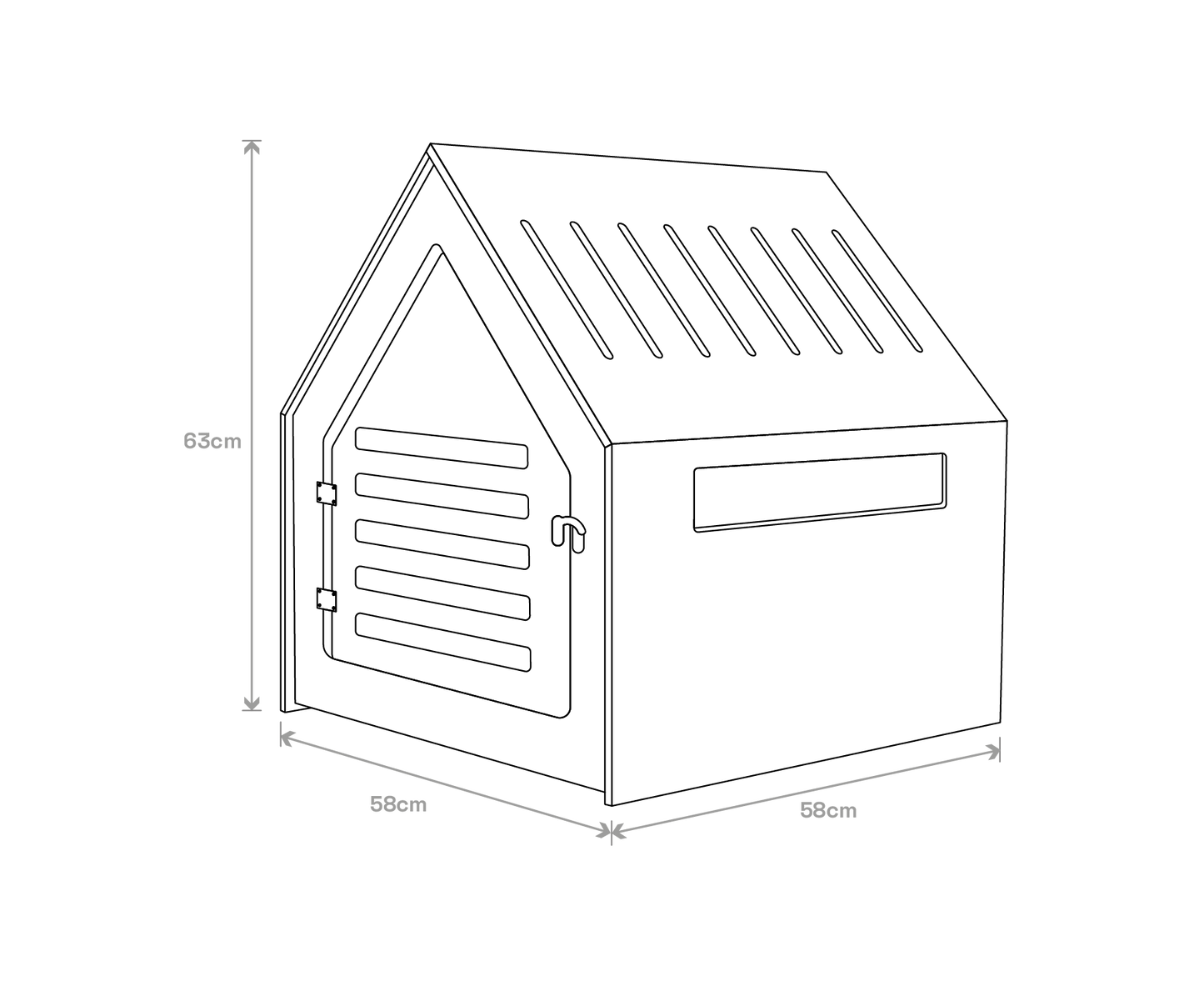 Modern Pet House Dog Crate (Black)