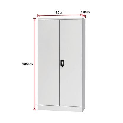 Two-Door Shelf Office Gym Filing Storage Locker Cabinet Safe