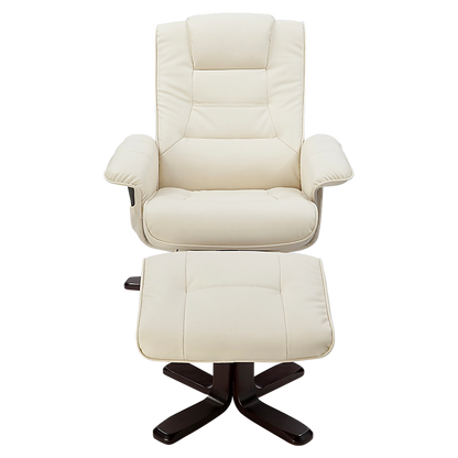 PU Leather Massage Chair Recliner Ottoman Lounge Remote