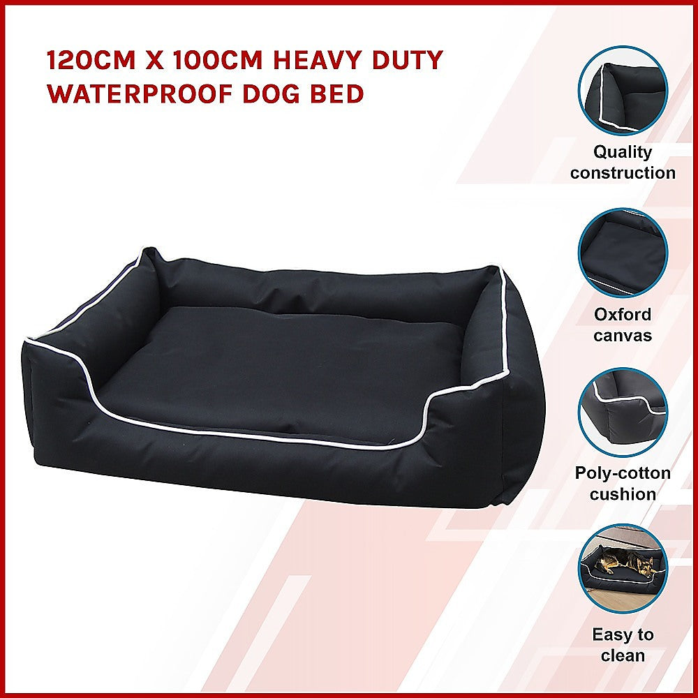 120cm x 100cm Heavy Duty Waterproof Dog Bed