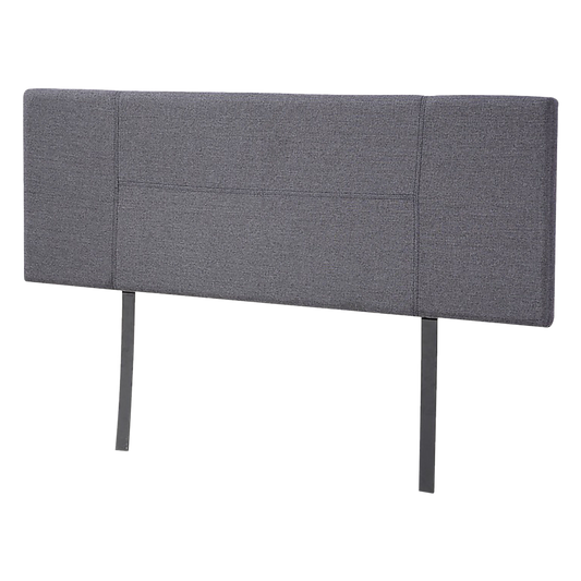 Linen Fabric Queen Bed Headboard Bedhead - Grey