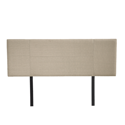 Linen Fabric Double Bed Headboard Bedhead - Beige
