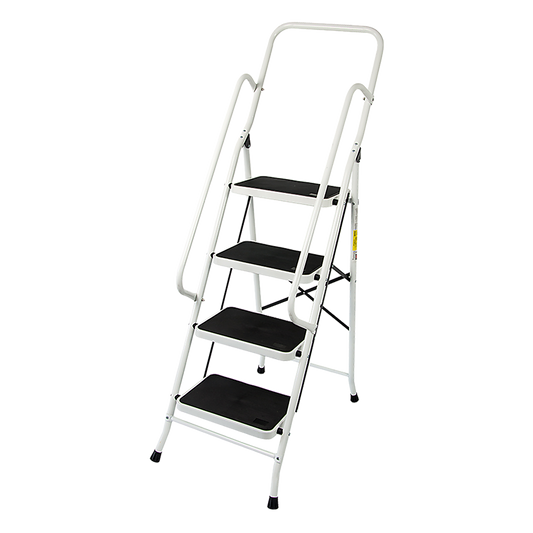 Foldable Non Slip 4 Step Steel Ladder