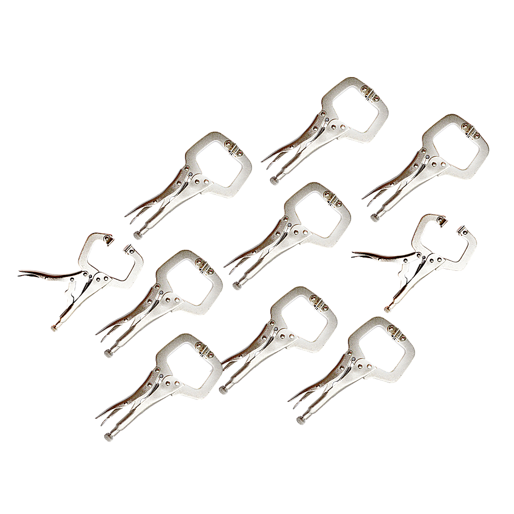 10pc Heavy Duty Steel C-Clamps 6" Mig Welding Locking Plier Vice Grip