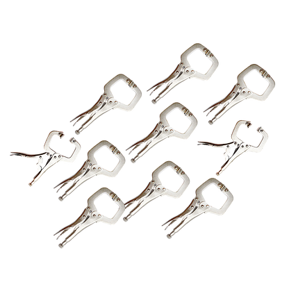 10pc Heavy Duty Steel C-Clamps 6" Mig Welding Locking Plier Vice Grip