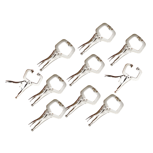 10pc Heavy Duty Steel C-Clamps 6" Mig Welding Locking Plier Vice Grip