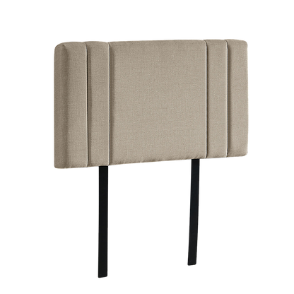 Linen Fabric Single Bed Deluxe Headboard Bedhead - Beige