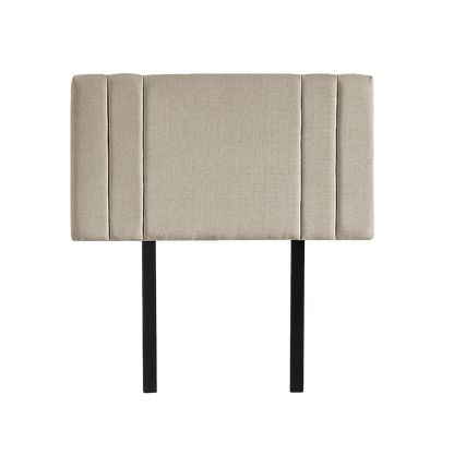 Linen Fabric Single Bed Deluxe Headboard Bedhead - Beige