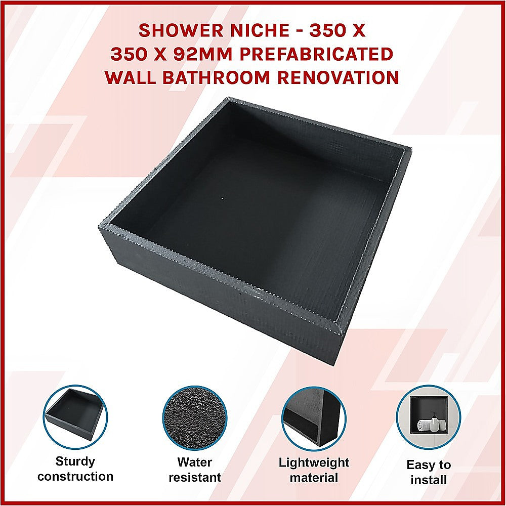 Shower Niche - 350 x 350 x 92mm Prefabricated Wall Bathroom Renovation