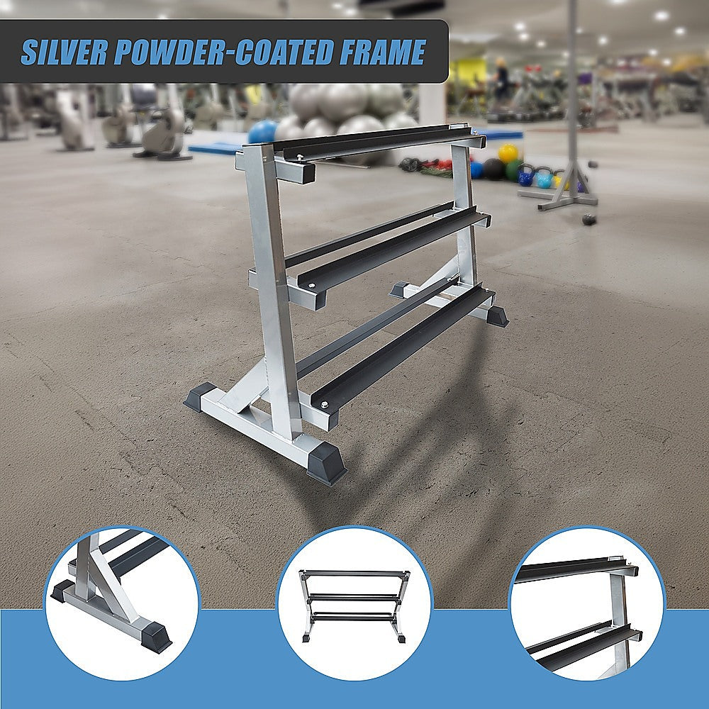 3 Tier Dumbbell Rack for Dumbbell Weights Storage