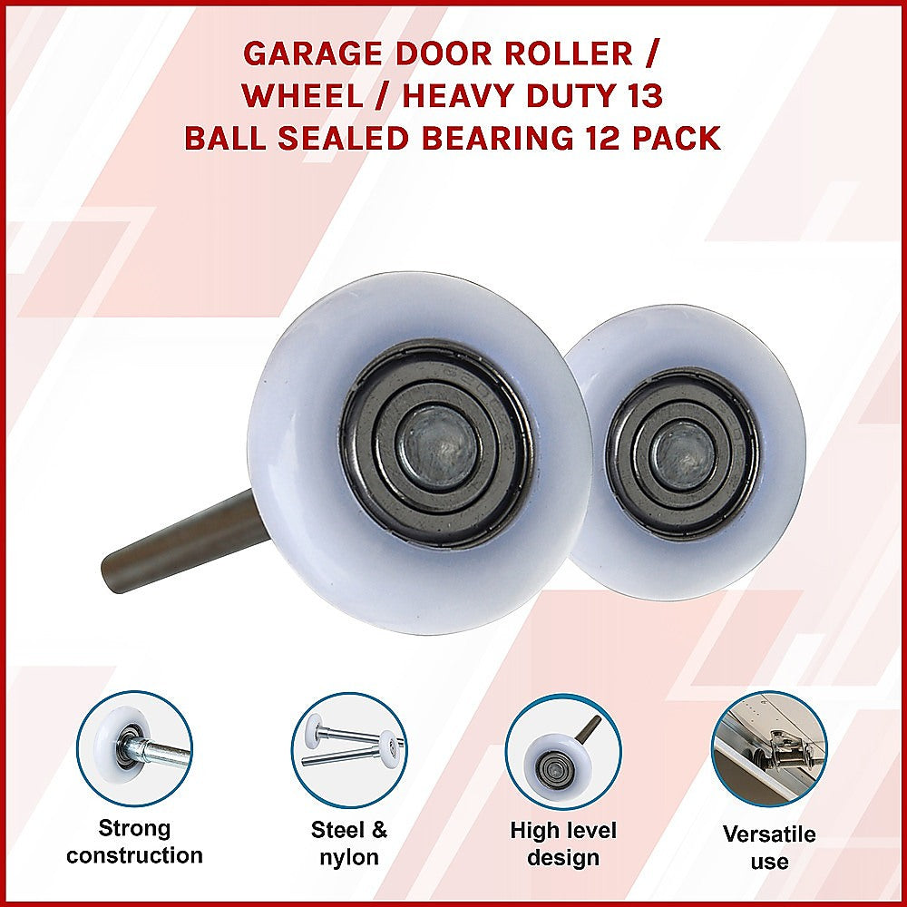 Garage Door Roller / Wheel / Heavy duty 13 Ball Sealed Bearing 12 Pack