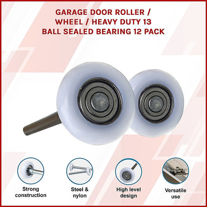 Garage Door Roller / Wheel / Heavy duty 13 Ball Sealed Bearing 12 Pack
