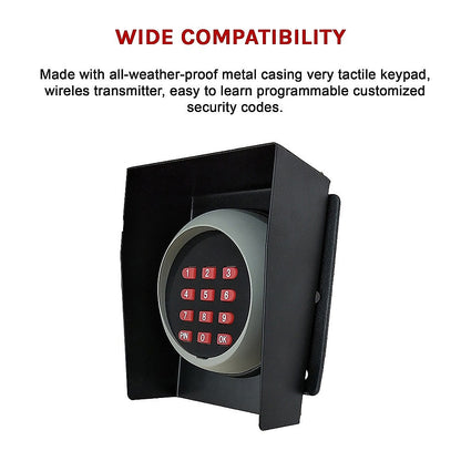 Wireless Keypad Entry For Swing And Sliding Gate with Metal Casing