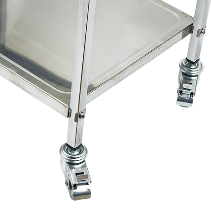 3 Tiers Food Trolley Cart Stainless Steel Utility Kitchen Dining Service