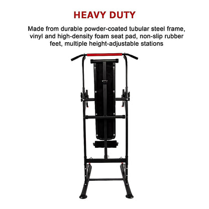 Power Tower Pull Up Weight Bench Dip Multi Station Chin Up Home Gym Equipment