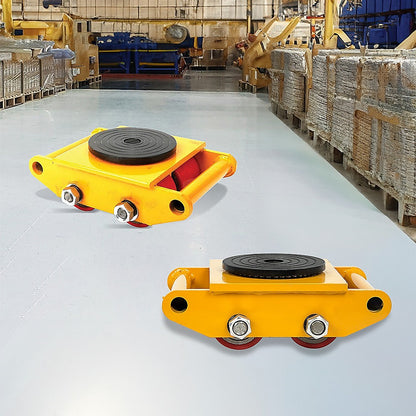 3x3 Heavy Duty Machine Dolly Skate Machinery Roller Mover Cargo Trolley 6T