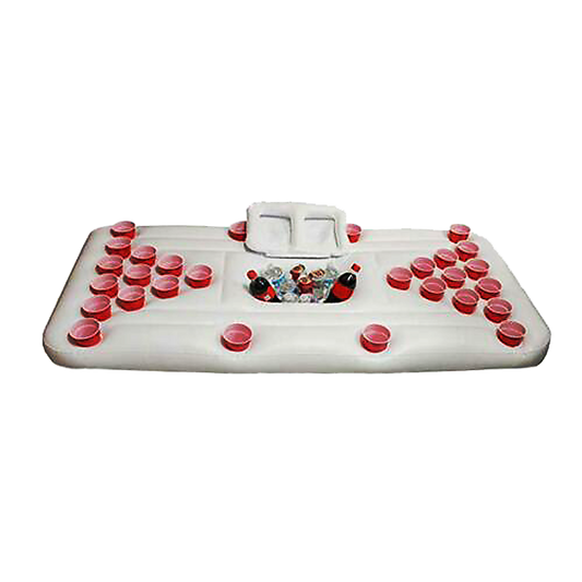 Big PVC Inflatable Beer Pong Raft Floating Pool Party Pong Game Table Lounge Toy