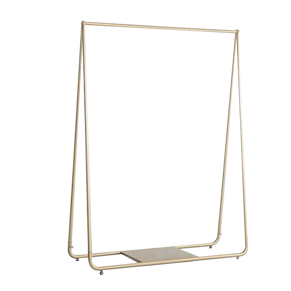 Gold Clothing Retail Shop Commercial Garment Display Rack