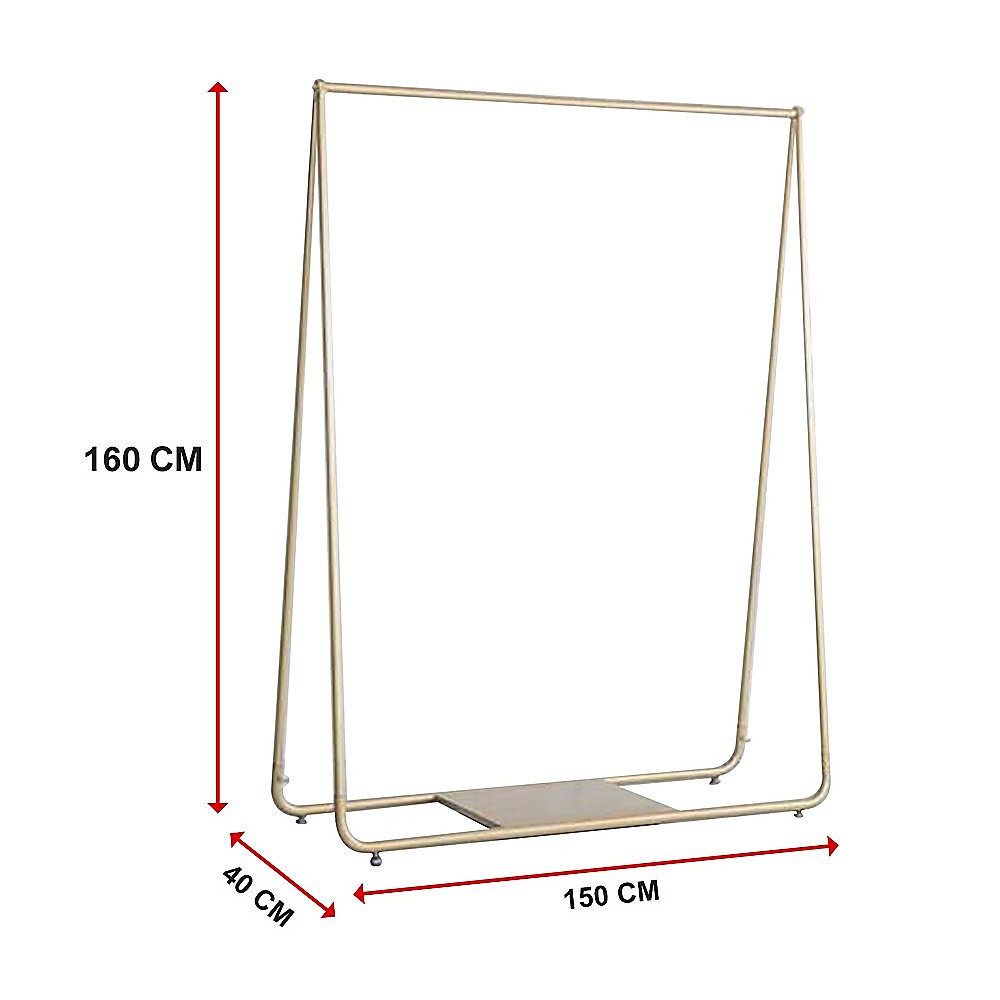 Gold Clothing Retail Shop Commercial Garment Display Rack