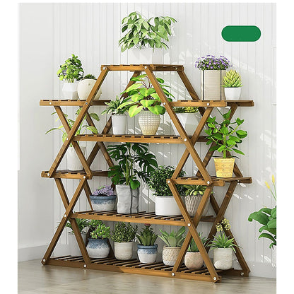 Bamboo Multilayer Flower Plant Bonsai Rack Shelf Stand Porch Lawn Patio