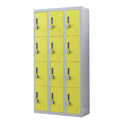 12-Door Locker for Office Gym Shed School Home Storage - 4-Digit Combination Lock