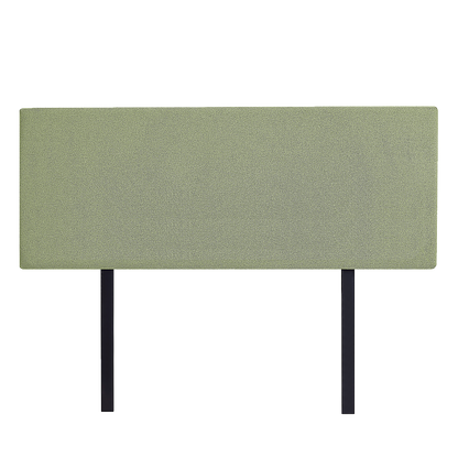 Linen Fabric Queen Bed Deluxe Headboard Bedhead - Olive Green