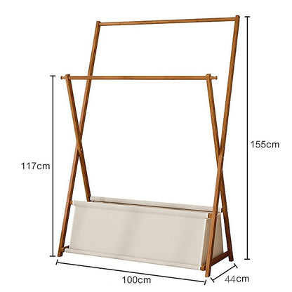 100cm Clothes Rail Rack Rack Garment Rack Freestanding Hanger Bedroom Clothing Rack With Lower Storage Shelf