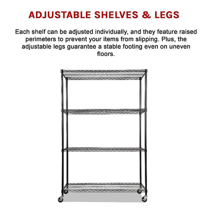 Modular Wire Storage Shelf 1500 x 350 x 1800mm Steel Shelving