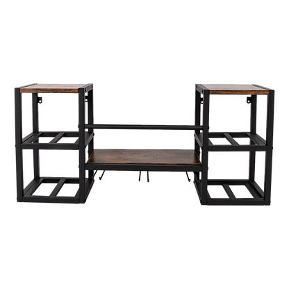 Wall Mounted Wine Rack 3 Stem Glass Holder Storage Organiser