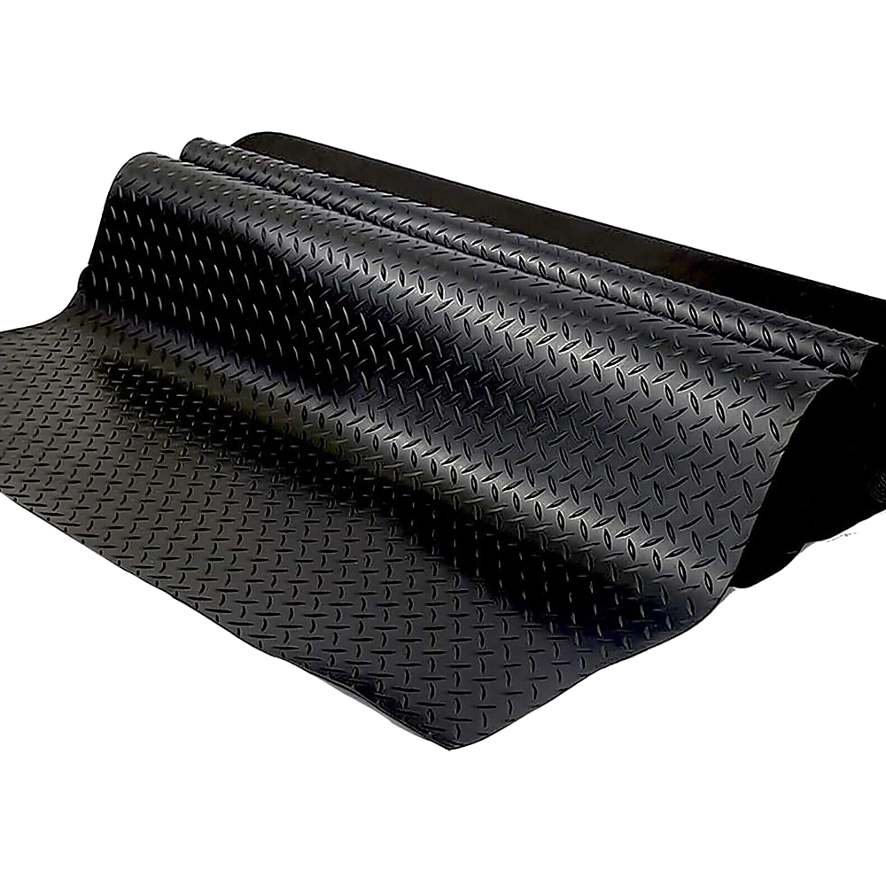 Garage Floor Mat Diamond Plate PVC Vinyl Flooring Rolls Non-Slip 2.5mm Thick