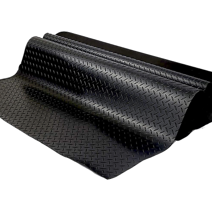 Garage Floor Mat Diamond Plate PVC Vinyl Flooring Rolls Non-Slip 2.5mm Thick