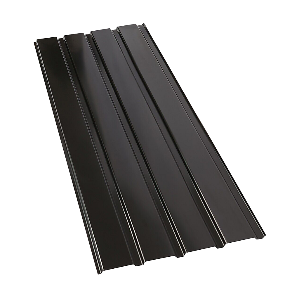 12 PCs Corrugated Roof Sheets Profile Galvanized Metal Roofing Carport Black