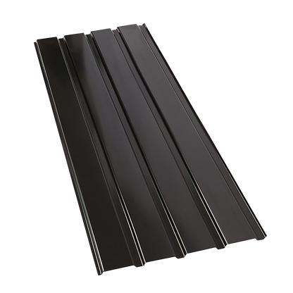 12 PCs Corrugated Roof Sheets Profile Galvanized Metal Roofing Carport Black