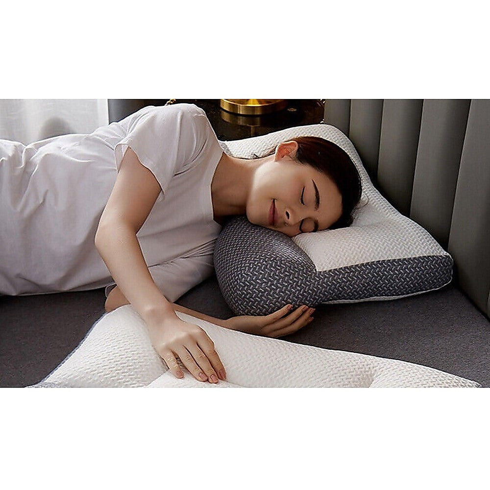 Cervical Ergonomic Pillow Soy Bean Contour Orthopedic Bed Neck Pain Washable