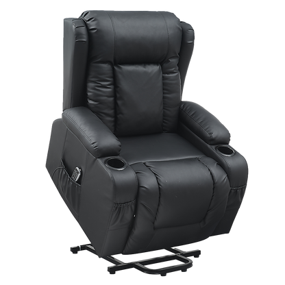 Lift Heated Leather Recliner Electric Massage Chair with USB port