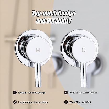 Bathroom Shower Bath Hot and Cold Mixer WATERMARK Certified in Chrome