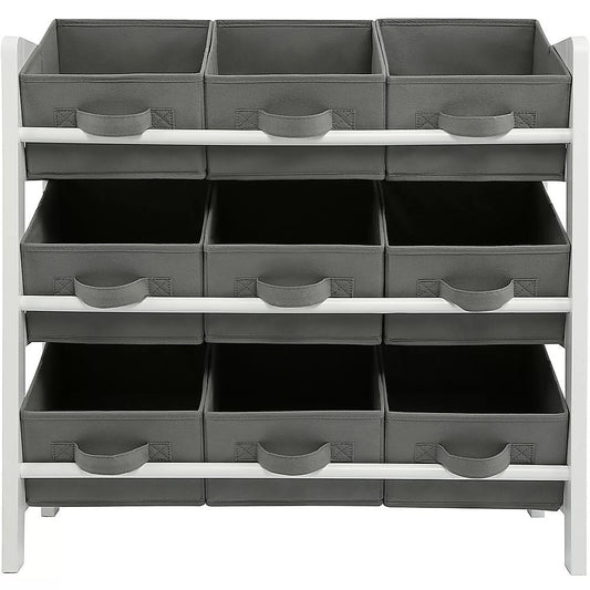 Kids Toy Box Storage Unit Drawers Childrens Bedroom Shelf Baby Nursery Furniture Grey