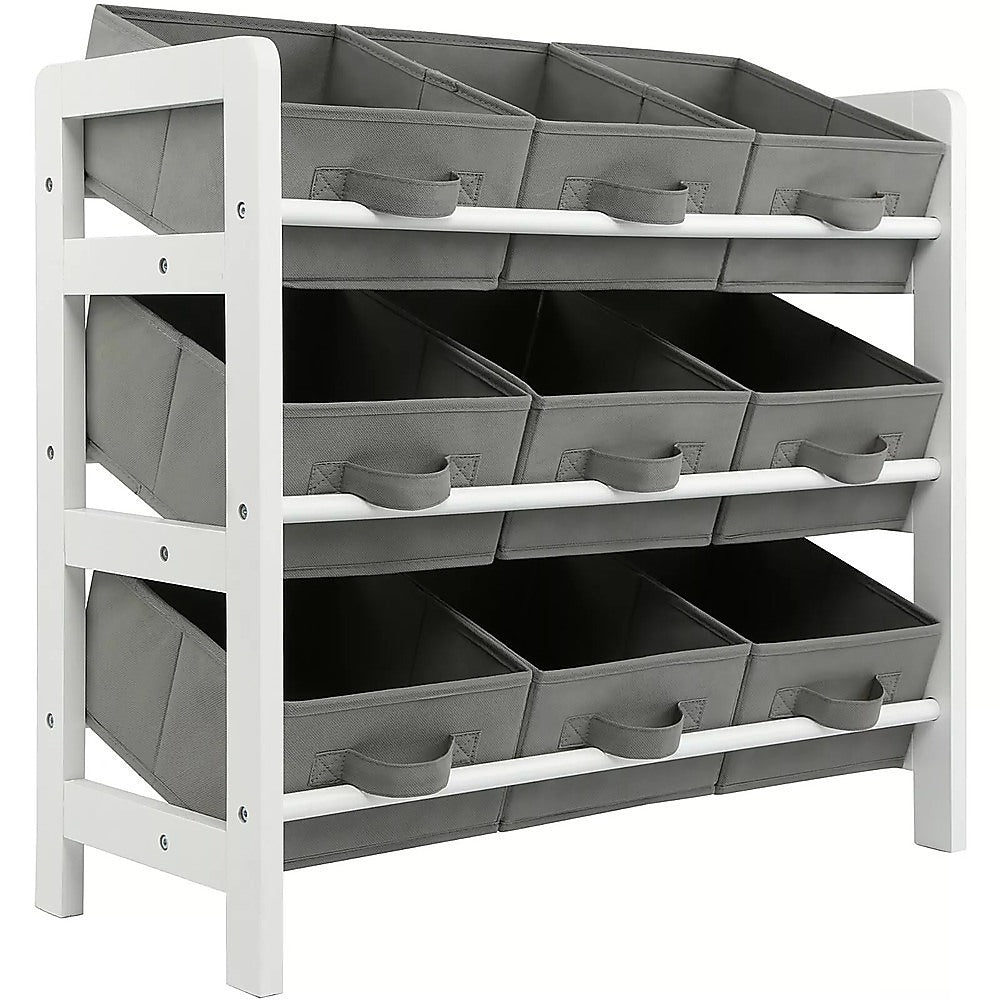 Kids Toy Box Storage Unit Drawers Childrens Bedroom Shelf Baby Nursery Furniture Grey