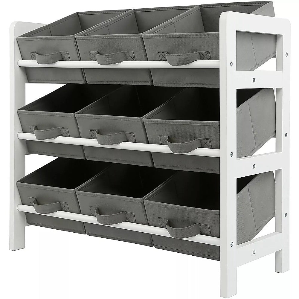 Kids Toy Box Storage Unit Drawers Childrens Bedroom Shelf Baby Nursery Furniture Grey