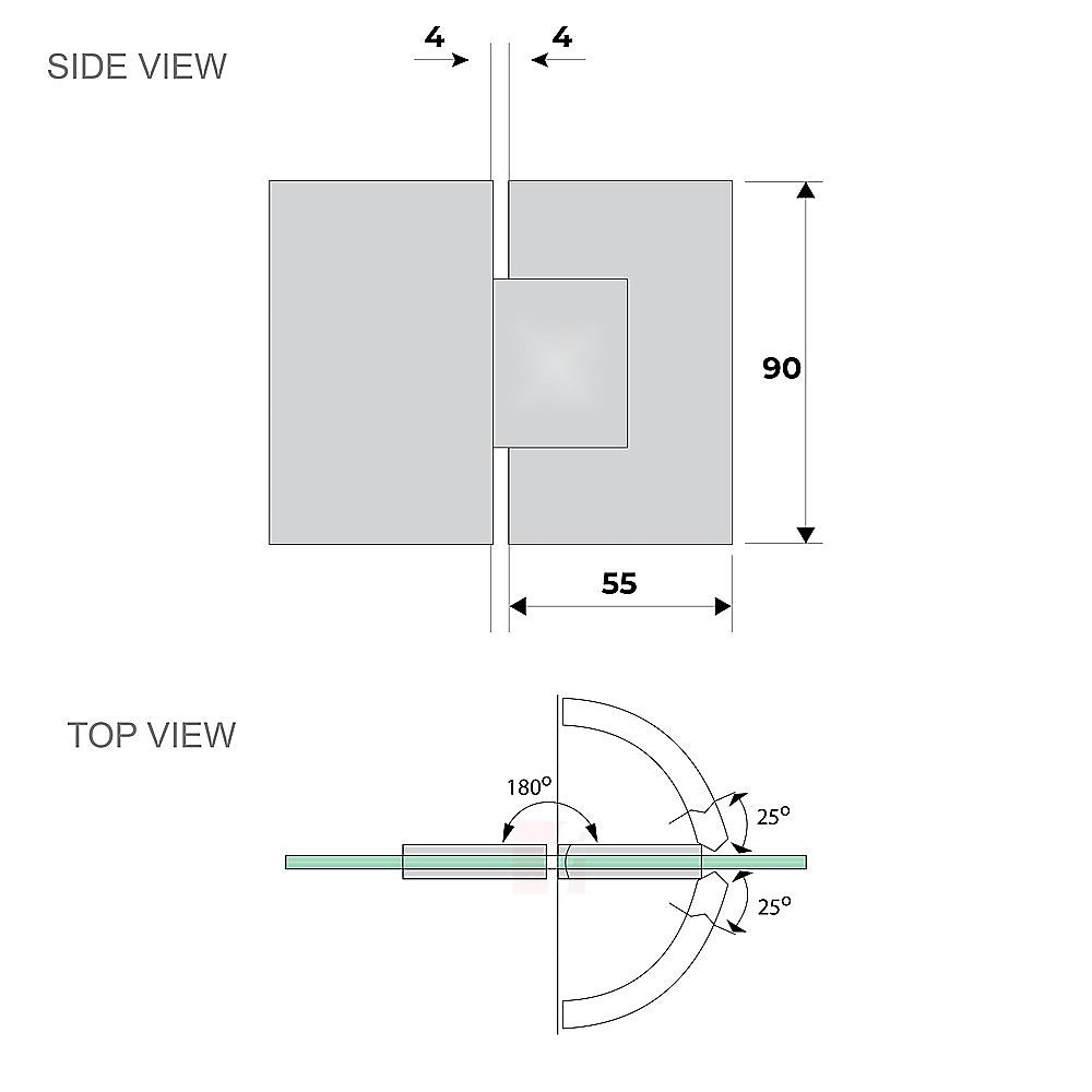 120cm Frameless Glass Bath Screen with Channel and Brass Hinges - Chrome