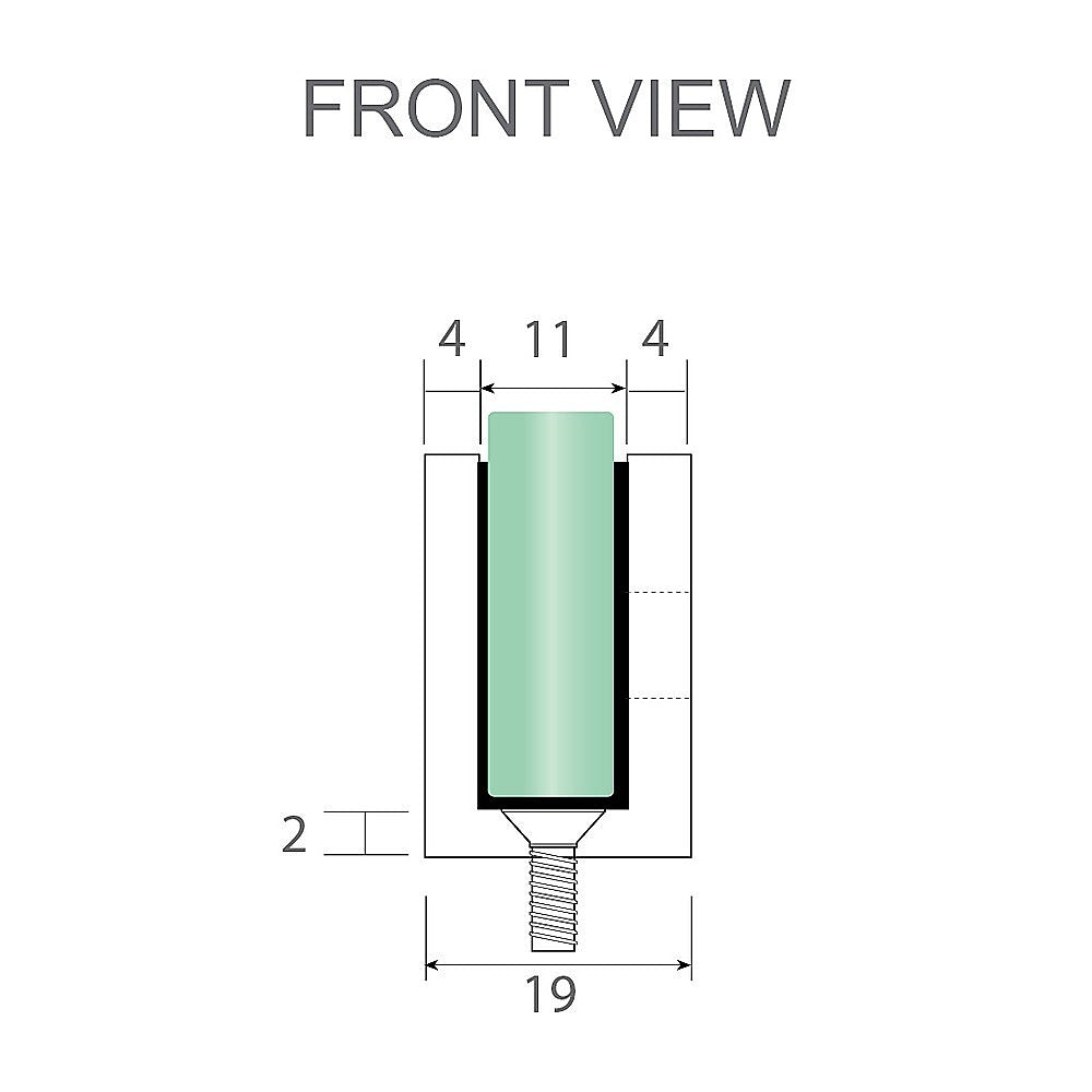 100x80cm Corner Frameless Shower Screen with Chrome Brackets and SS Hinges, Square Knob Handle