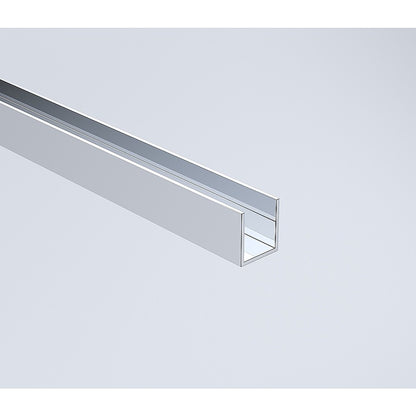 100x70cm Corner Frameless Shower Screen with Chrome Channel and SS Hinges, Square Knob Handle